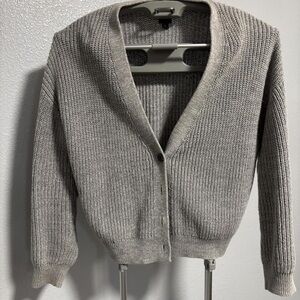 GAP Women's Classic Gray Knit Cardigan